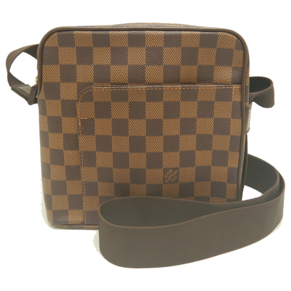 LOUIS VUITTON Damier Olaf PM N41442 Shoulder Bag, Ebene, Women's, 254363
